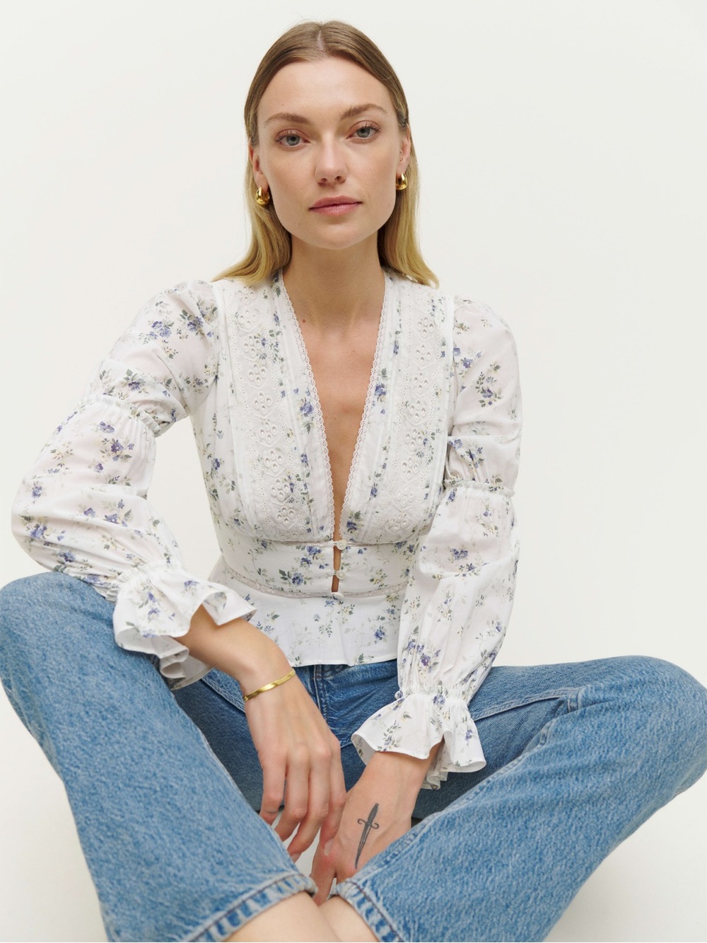 Reformation - Meadowlark top in floral - 6